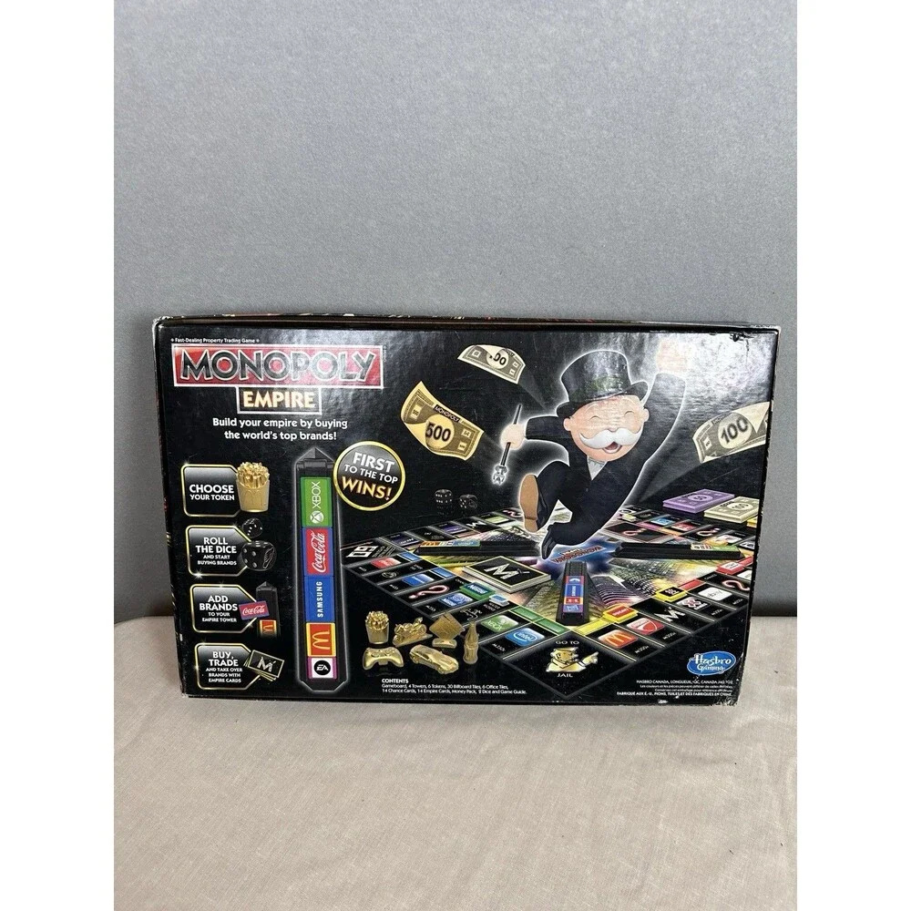 Monopoly Empire Gold Edition Board Game 2013 Hasbro - 99% Complete